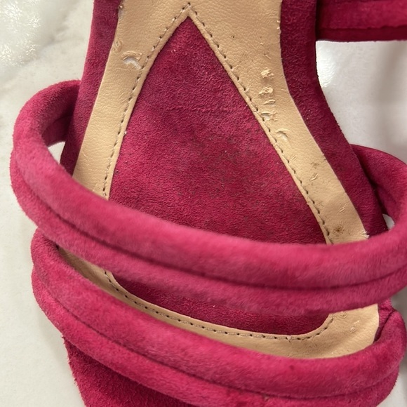 ISOLA Women’s Sandals Strappy Slingback Heeled Hot Pink Suede Leather. Size 6.5 - Picture 9 of 10